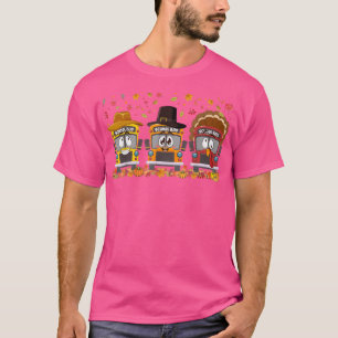 Schulbus Herbst Pilgrim Türkei Erntedank T-Shirt