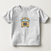 Schulbus im Stil eines Cartoon - VollFrontdesign Kleinkind T-shirt (Vorderseite)