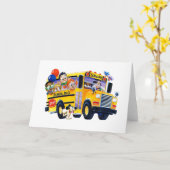 Schulbus-Kinderkarte Karte (Gelbe Blume)