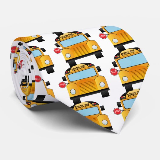 Schulbus Krawatte (Gerollt)