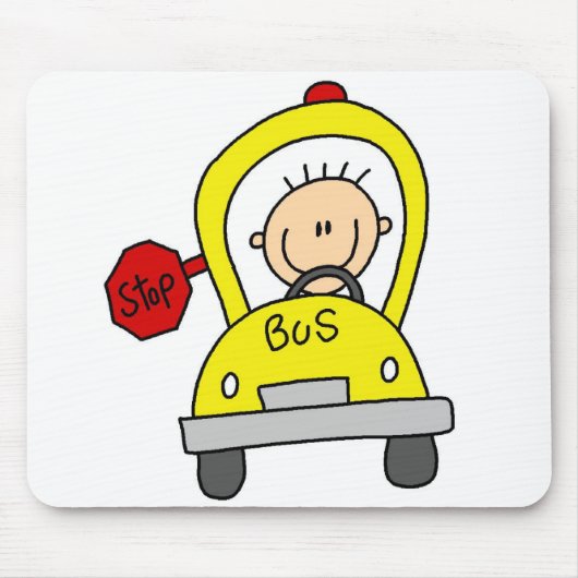 Schulbus mit Fahrer-Mauspad Mousepad (Vorne)