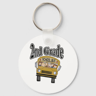 Schulbus mit Kinder2. Grad Schlüsselanhänger