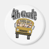 Schulbus mit Kindern 4. Klasse Magnet (Vorne)