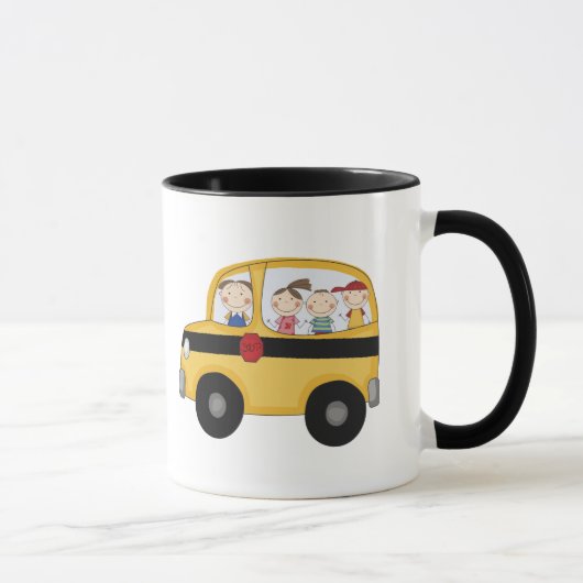 Schulbus mit KinderT - Shirts und -geschenken Tasse (Rechts)