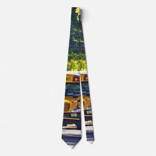 Schulbus mit offener Tür Krawatte