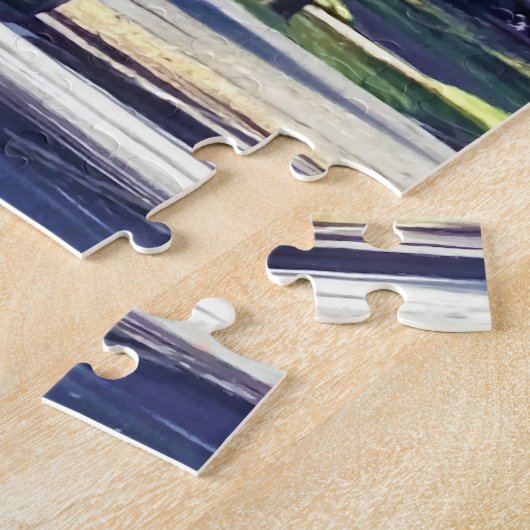 Schulbus mit offener Tür Puzzle (Seite)