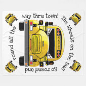 Schulbus Personalisiert Blanket Fleecedecke (Vorderseite (Horizontal))