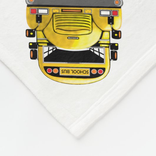 Schulbus Personalisiert Blanket Fleecedecke (Ecke)