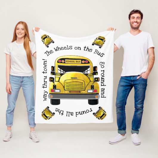Schulbus Personalisiert Blanket Fleecedecke (Beispiel)