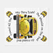 Schulbus Personalisiert Blanket Fleecedecke (Vorderseite (Horizontal))
