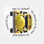 Schulbus-personalisierte Decke (Vorderseite (Horizontal))