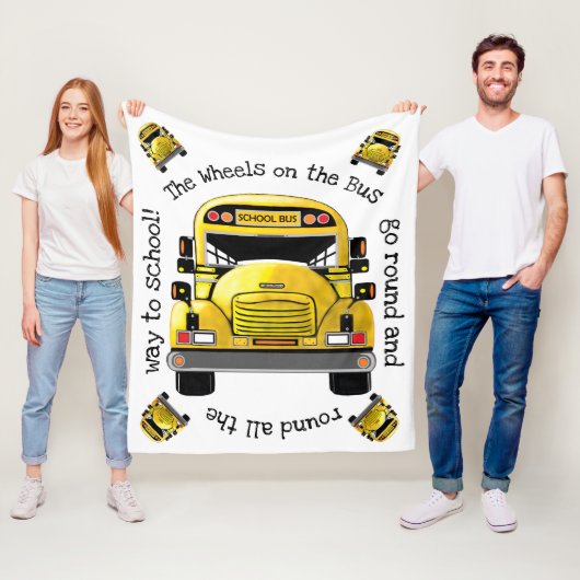 Schulbus-personalisierte Decke (Beispiel)