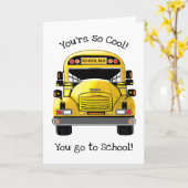 Schulbus-personalisierte Gruß-Karte Karte (Gelbe Blume)