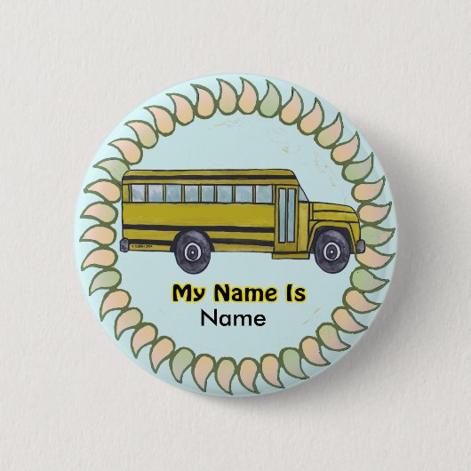 Schulbus-Pin-Button Button (Vorderseite)