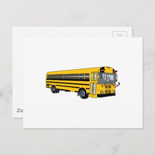Schulbus Postkarte (Vorne/Hinten)