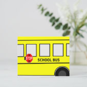 Schulbus Postkarte (Stehend Vorderseite)