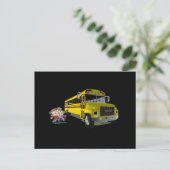 Schulbus Postkarte (Stehend Vorderseite)