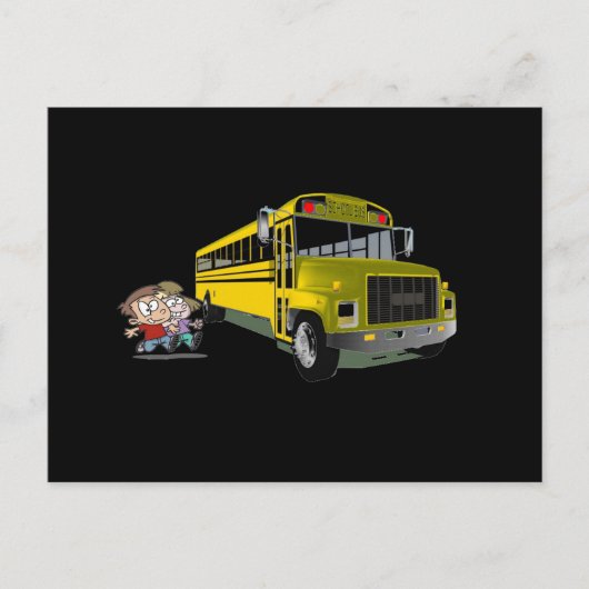Schulbus Postkarte (Vorderseite)