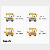 Schulbus Rechteckiger Aufkleber (Blatt)