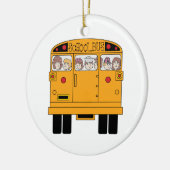 Schulbus-Rückseite Keramik Ornament (Links)