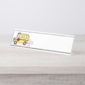 Schulbus Schreibtischnamensplakette (Vorderseite )