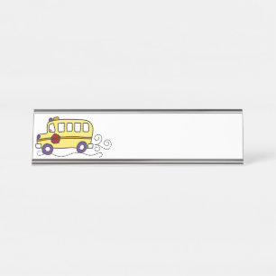 Schulbus Schreibtischnamensplakette