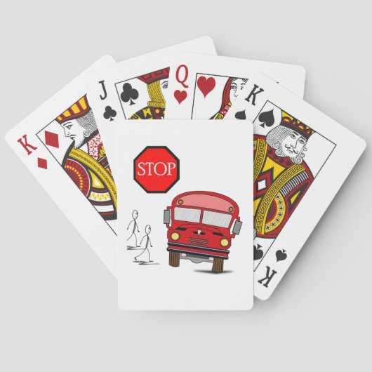 Schulbus Spielkarten-Deck Spielkarten (Rückseite)