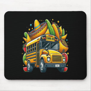 Schulbus Tacos Kinder Mens Womens Mexikos Cinco De Mousepad