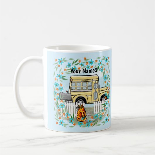 Schulbus-Tag-Tasse Kaffeetasse (Links)