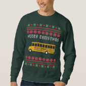 Schulbus Uggge Weihnachtskraut Sweatshirt (Vorderseite)
