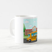Schulbus und Fahrer Kaffeetasse (Vorderseite Links)