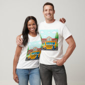 Schulbus und Fahrer T-Shirt (Unisex)