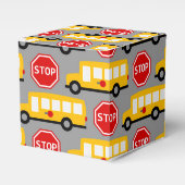 Schulbus und Stoppschild Geschenkschachtel (Vorderseite)