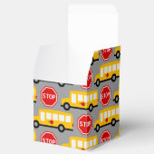 Schulbus und Stoppschild Geschenkschachtel (Geöffnet)