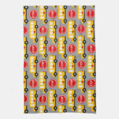 Schulbus und Stoppschild Geschirrtuch (Vertikal)