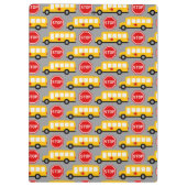 Schulbus und Stoppschild Klemmbrett (Rückseite)