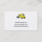 Schulbus Visitenkarte (Rückseite)