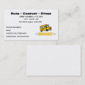 Schulbus Visitenkarte (Vorne/Hinten)