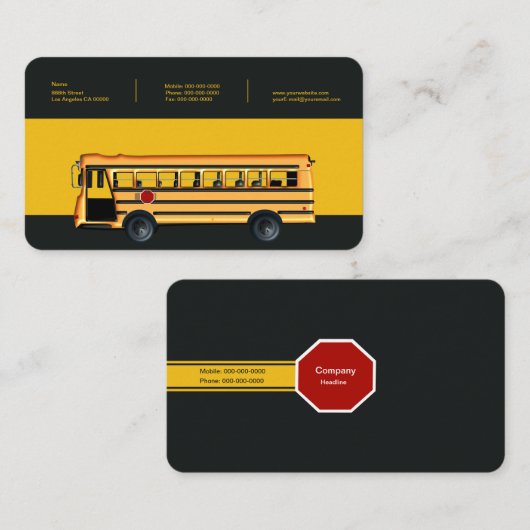 Schulbus Visitenkarte (Vorne/Hinten)