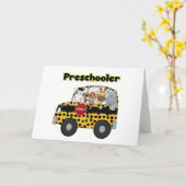 Schulbus-Vorschüler-T-Shirts und Geschenke Karte (Gelbe Blume)