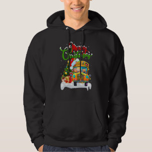 Schulbus-Weihnachtsdekorationen Santa Schulbus Chr Hoodie