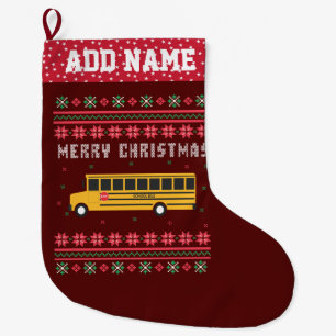 Schulbus Weihnachtskraut Großer Weihnachtsstrumpf