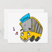 Schulbus Zeichnend Postkarte (Vorne/Hinten)