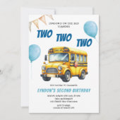 Schulbus zweiundzwanzig Geburtstag Einladung (Vorderseite)