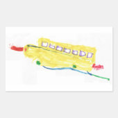 Schulbusaufkleber Rechteckiger Aufkleber (Vorderseite)