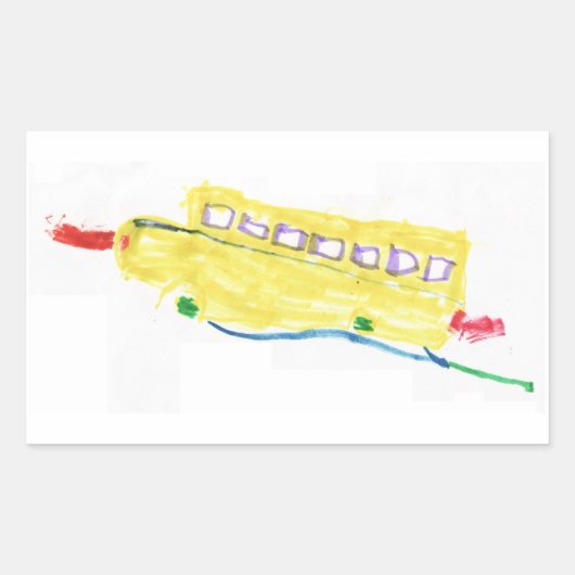 Schulbusaufkleber Rechteckiger Aufkleber (Vorderseite)