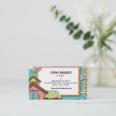 Schulbusbetriebskarte Visitenkarte (Stehend Vorderseite)