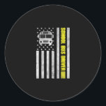 Schulbusfahrer American Flag , Schulbusfahrer Runder Aufkleber<br><div class="desc">Schulbusfahrer American Flag ,  Schulbusfahrer</div>