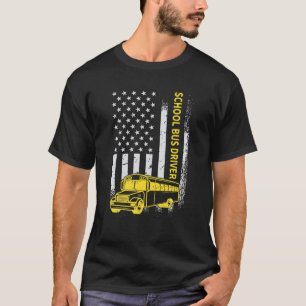 Schulbusfahrer Amerikanischer Funny Bus Fahrer USA T-Shirt