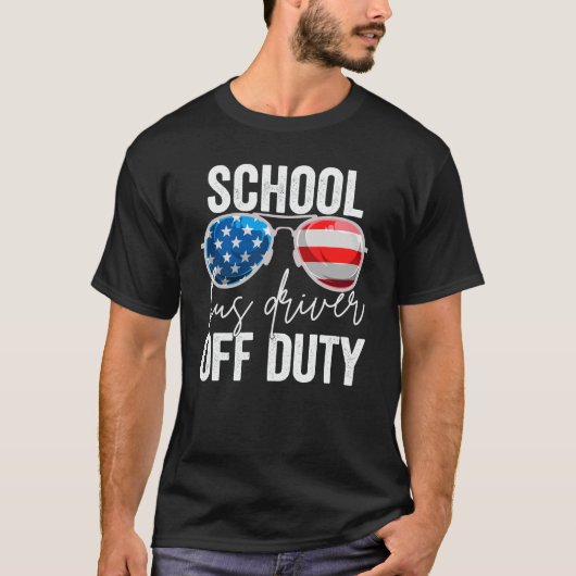 Schulbusfahrer außer Dienst Sonnenbrille USA T-Shirt (Vorderseite)